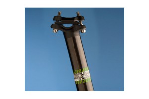 NINER Seatpost Carbon Comfort, black, 31,6 mm, 400 mm, green decals