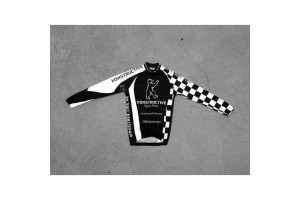 Konstructive Team Clothing, Mens Cycling Jersey, lang, black and white style, Größe extra large