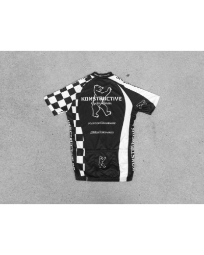 Konstructive Team Clothing, womens cycling jersey, short sleeved, black and white style, size small