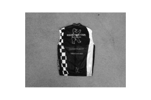 Konstructive Team Clothing, cycling vest, black and white style, size extra large