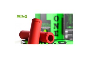 Silic1 Silicone Grips, diamond pattern, red