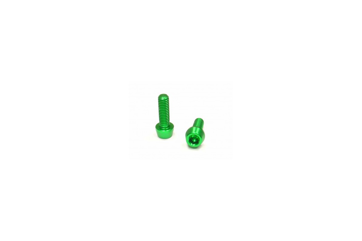 Alloy Bottlecage screws M5x16, green, 2 pieces