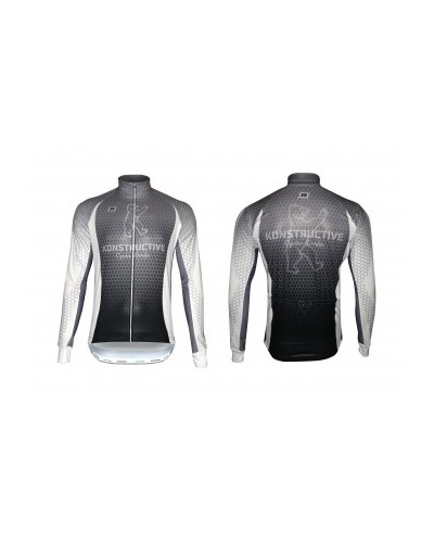 Konstructive Clothing, mens cycling jersey, long sleeved, "Team Nano Carbon" style, Größe / size small