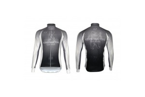 Konstructive Clothing, mens cycling jersey, long sleeved, "Team Nano Carbon" style, Größe / size small