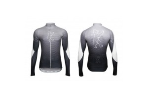 Konstructive Clothing, mens cycling jersey, long sleeved, "Nano Carbon" style, Größe / size small
