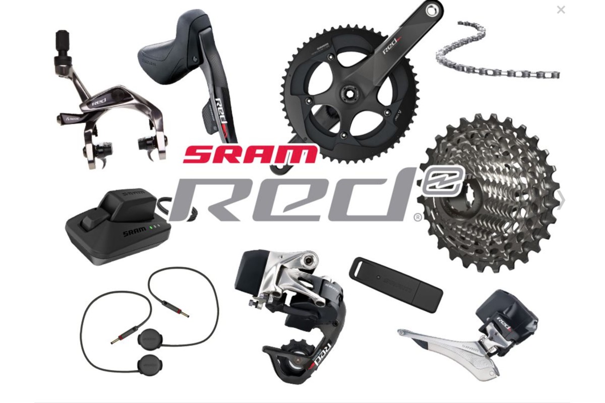 SRAM RED eTAP 2 x 11, Felgenbremsen, Antrieb, Schaltung