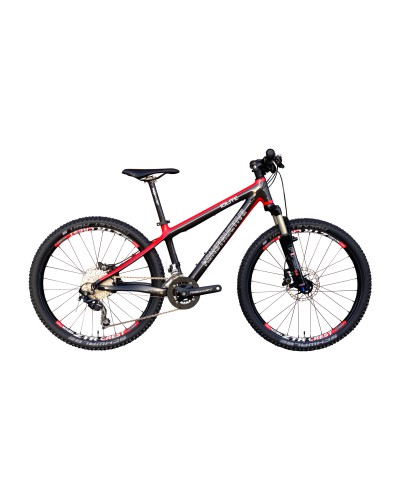 KONSTRUCTIVE Iolite Kids, 24", Carbon/Rot mit Shimano Deore, RST First 24 Air,  ZTR Crest Wheels