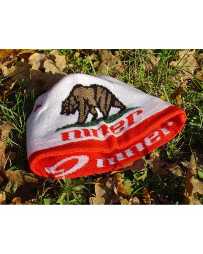 NINER Beanie, one size, white - red