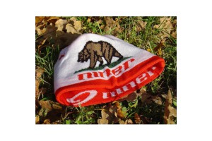 NINER Beanie, one size, white - red
